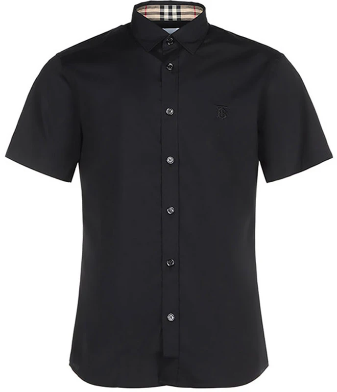 burberry-slim-fit-short-sleeve-shirt-black-80323101