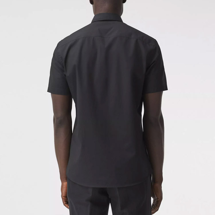 Burberry Slim-Fit Short-Sleeve Shirt Black 80323101 圖 6