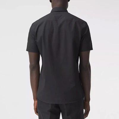 Burberry Slim-Fit Short-Sleeve Shirt Black 80323101 Details for Burberry Slim-Fit Short-Sleeve Shirt Black 80323101