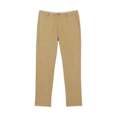 Burberry Slim Fit Cotton Khakis Casual Pants in Solid Color Beige 8018703
