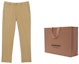 Details for Burberry Slim Fit Celana Khaki Kasual Katun Warna Polos Beige 8018703