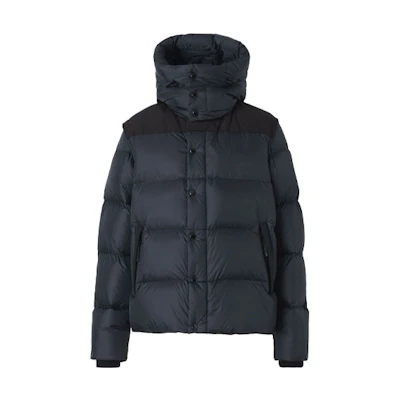 Burberry Slim Fit Detachable Hooded Down Jacket Navy Blue. 80455071