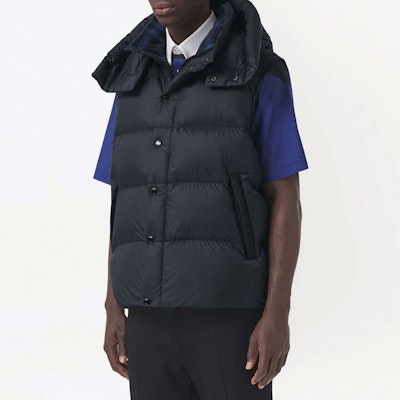 博柏利修身可拆卸连帽羽绒服海军蓝 80455071 Details for 博柏利修身可拆卸连帽羽绒服海军蓝 80455071