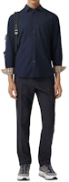 Camisa Burberry Slim Fit con Puños de Logo y Diseño a Cuadros de Manga Larga en Azul Marino 80323061 Shop Camisa Burberry Slim Fit con Puños de Logo y Diseño a Cuadros de Manga Larga en Azul Marino 80323061