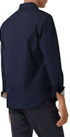 Camisa Burberry Slim Fit con Puños de Logo y Diseño a Cuadros de Manga Larga en Azul Marino 80323061 Details for Camisa Burberry Slim Fit con Puños de Logo y Diseño a Cuadros de Manga Larga en Azul Marino 80323061