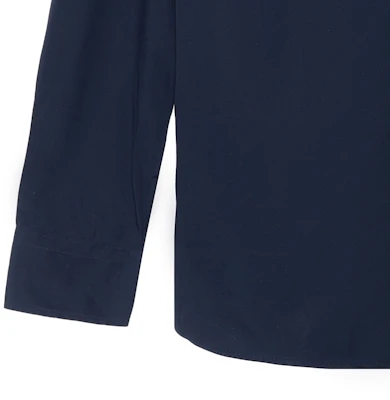 Burberry 修身格纹长袖衬衫 深蓝色带标志袖口 80323061 Cheap Burberry 修身格纹长袖衬衫 深蓝色带标志袖口 80323061