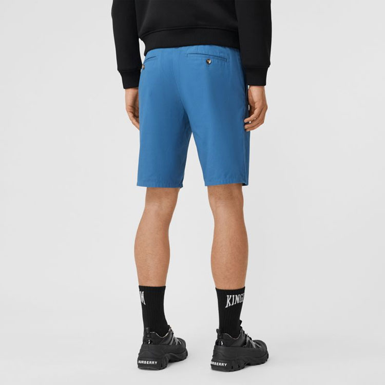 Shop Burberry 修身中腰休閒短褲 深海軍藍 80386081