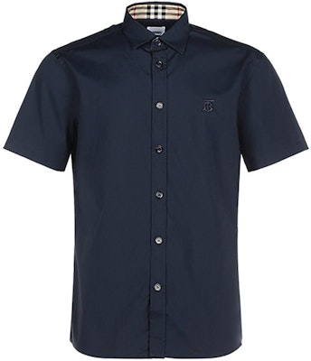Burberry Slim Fit Navy Blue Short Sleeve Shirt 80323111 Buy Burberry Slim Fit Navy Blue Short Sleeve Shirt 80323111