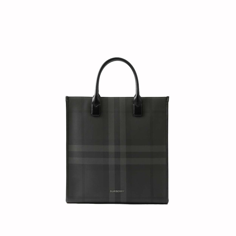 Burberry Slim Vertical Denny Tote Charcoal