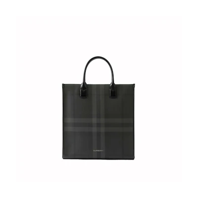 Burberry Slim Vertical Denny Tote Charcoal