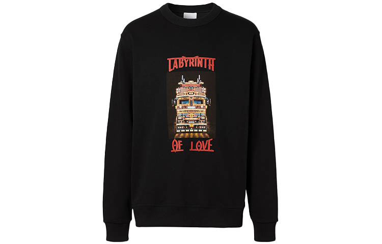 Burberry Slogan Print Sweatshirt Black () 80345641