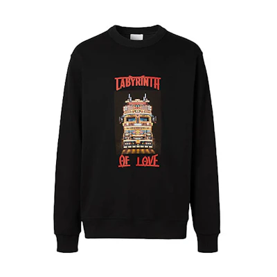 Burberry Slogan Print Sweatshirt Black () 80345641