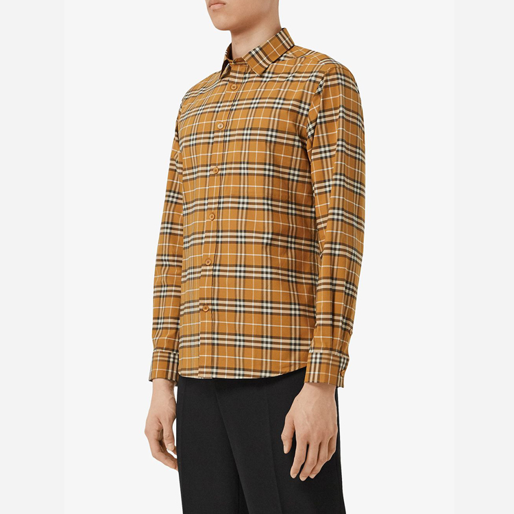 Purchase 博柏利小格单排扣长袖衬衫太妃色 80258441