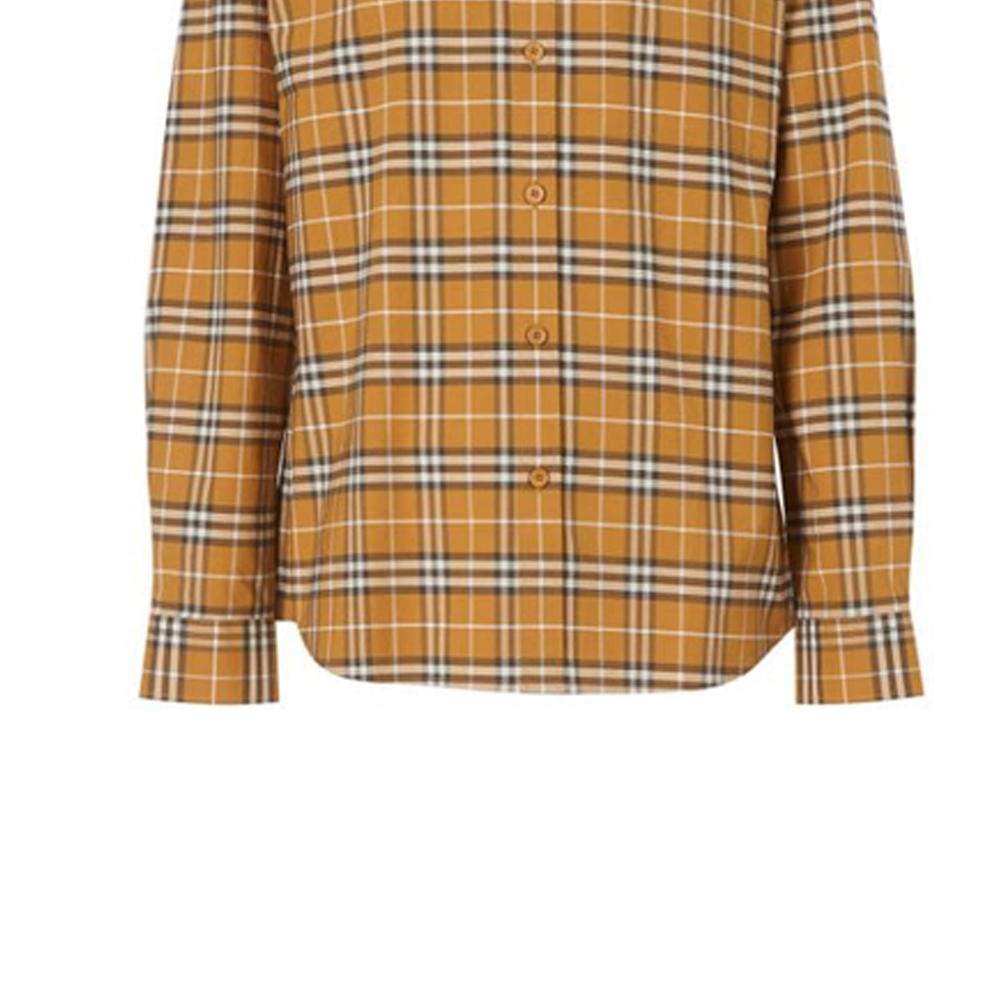 Sizing 博柏利小格单排扣长袖衬衫太妃色 80258441