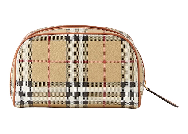 Burberry Small Check Travel Pouch Archive Beige 圖 2