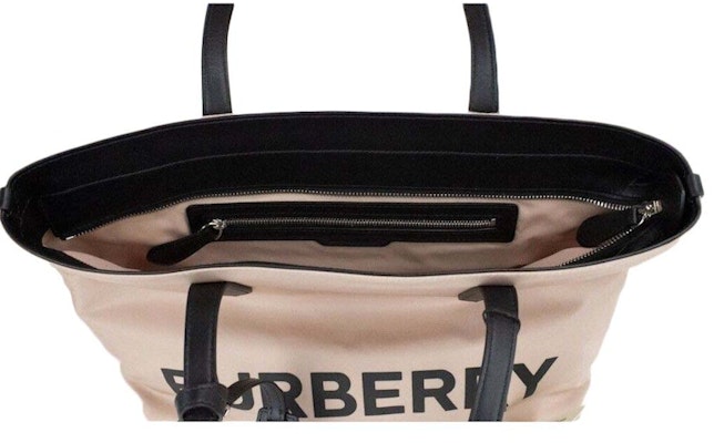 Burberry Small Logo Branded Econyl Nylon Tote Rose Beige Lookbook Burberry Small Logo Branded Econyl Nylon Tote Rose Beige