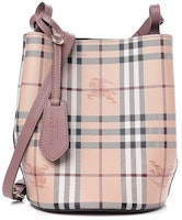 Burberry Small Lorne Haymarket Check Bucket Bag Light Elderberry Burberry Small Lorne Haymarket Check Bucket Bag Light Elderberry