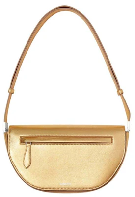 Tas Bahu Burberry kecil Kulit Metalik Olympia Emas Buy Tas Bahu Burberry kecil Kulit Metalik Olympia Emas