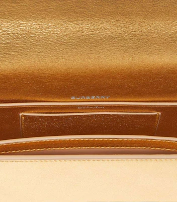 Tas Bahu Burberry kecil Kulit Metalik Olympia Emas Order Tas Bahu Burberry kecil Kulit Metalik Olympia Emas