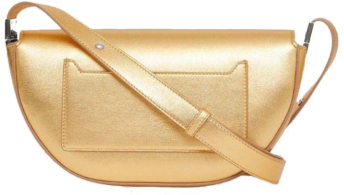 Tas Bahu Burberry kecil Kulit Metalik Olympia Emas Lookbook Tas Bahu Burberry kecil Kulit Metalik Olympia Emas