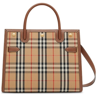 Bolso Burberry Pequeño con Doble Asa y Cuadros Vintage Beige Marrón Buy Bolso Burberry Pequeño con Doble Asa y Cuadros Vintage Beige Marrón