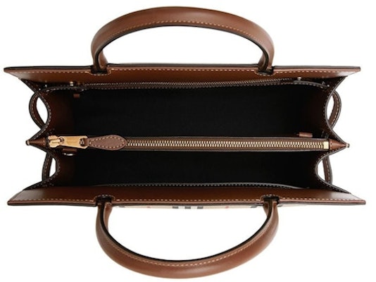 Bolso Burberry Pequeño con Doble Asa y Cuadros Vintage Beige Marrón Lookbook Bolso Burberry Pequeño con Doble Asa y Cuadros Vintage Beige Marrón