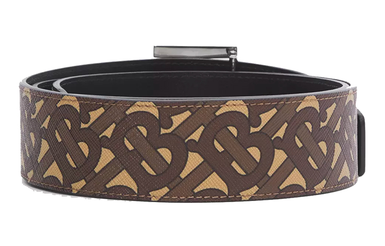 Shop Burberry Smooth Buckle Leather Belt Mahogany Brown 4cm Wide 8024192A7432