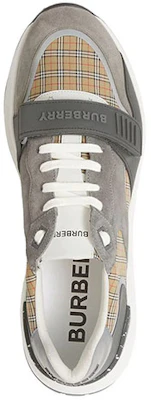 Burberry Sneakers 'Grey Check Suede and Leather' 8045295 Order Burberry Sneakers 'Grey Check Suede and Leather' 8045295