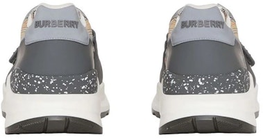 Zapatillas Burberry 'Cuadros Grises de Gamuza y Cuero' 8045295 Shop Zapatillas Burberry 'Cuadros Grises de Gamuza y Cuero' 8045295