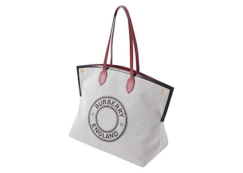 Order 巴宝莉大号黑色/酒红色Society托特包