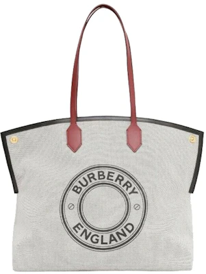 Beg Burberry Society Tote Besar Putih/Hitam Buy Beg Burberry Society Tote Besar Putih/Hitam