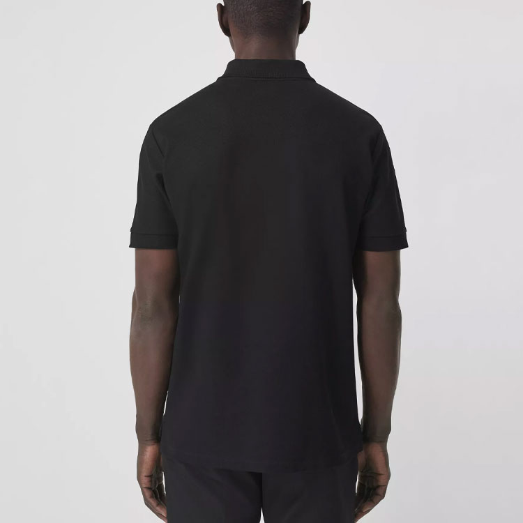 Burberry Solid Black Short Sleeve Polo Shirt. 80431221 圖 4