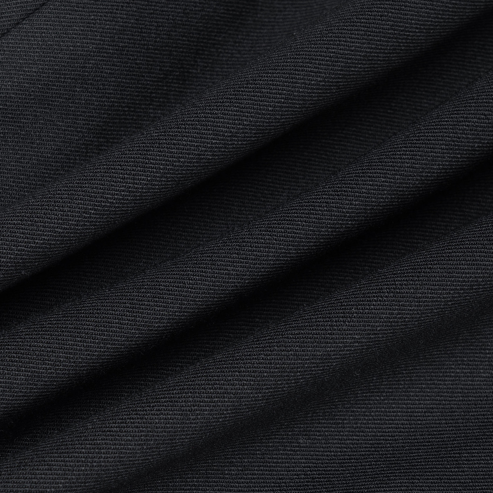 Shop 버버리 솔리드 블랙 버튼 디테일 스트레이트 레그 캐주얼 팬츠. 80508891