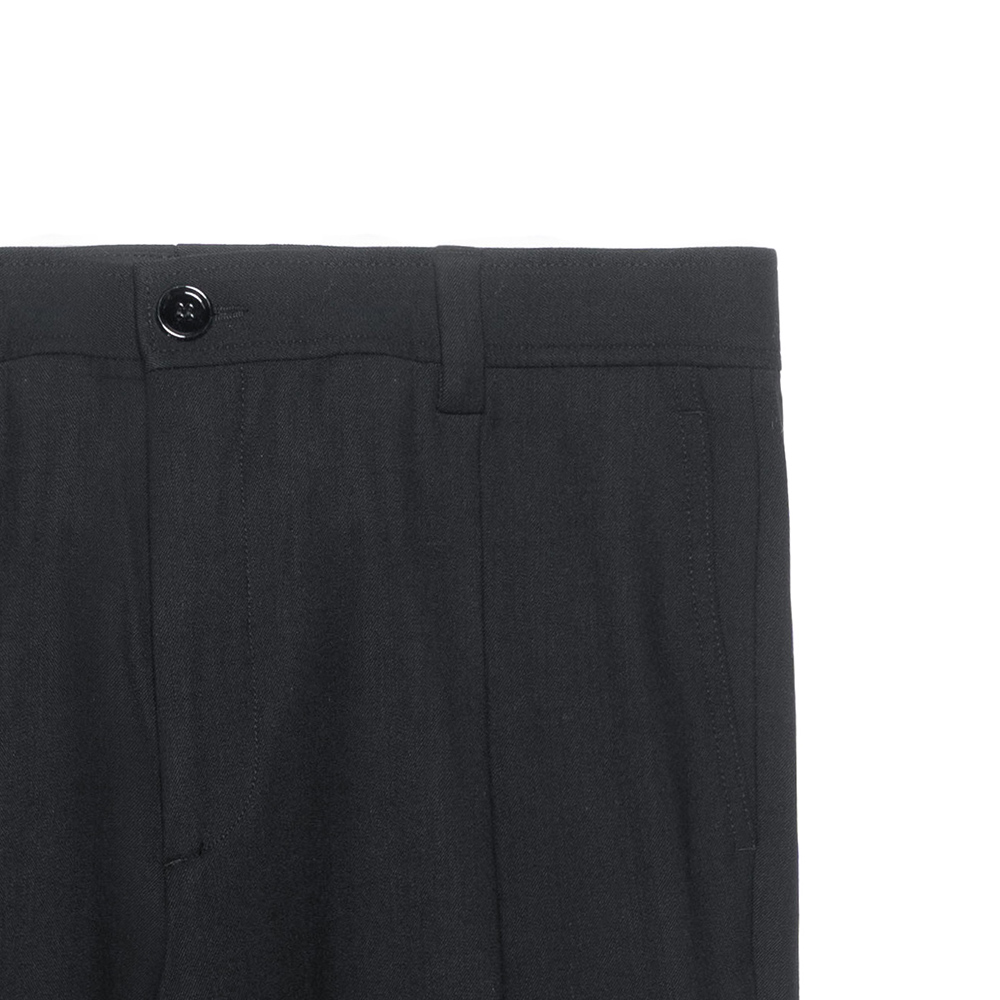 Details for 버버리 솔리드 블랙 버튼 디테일 스트레이트 레그 캐주얼 팬츠. 80508891