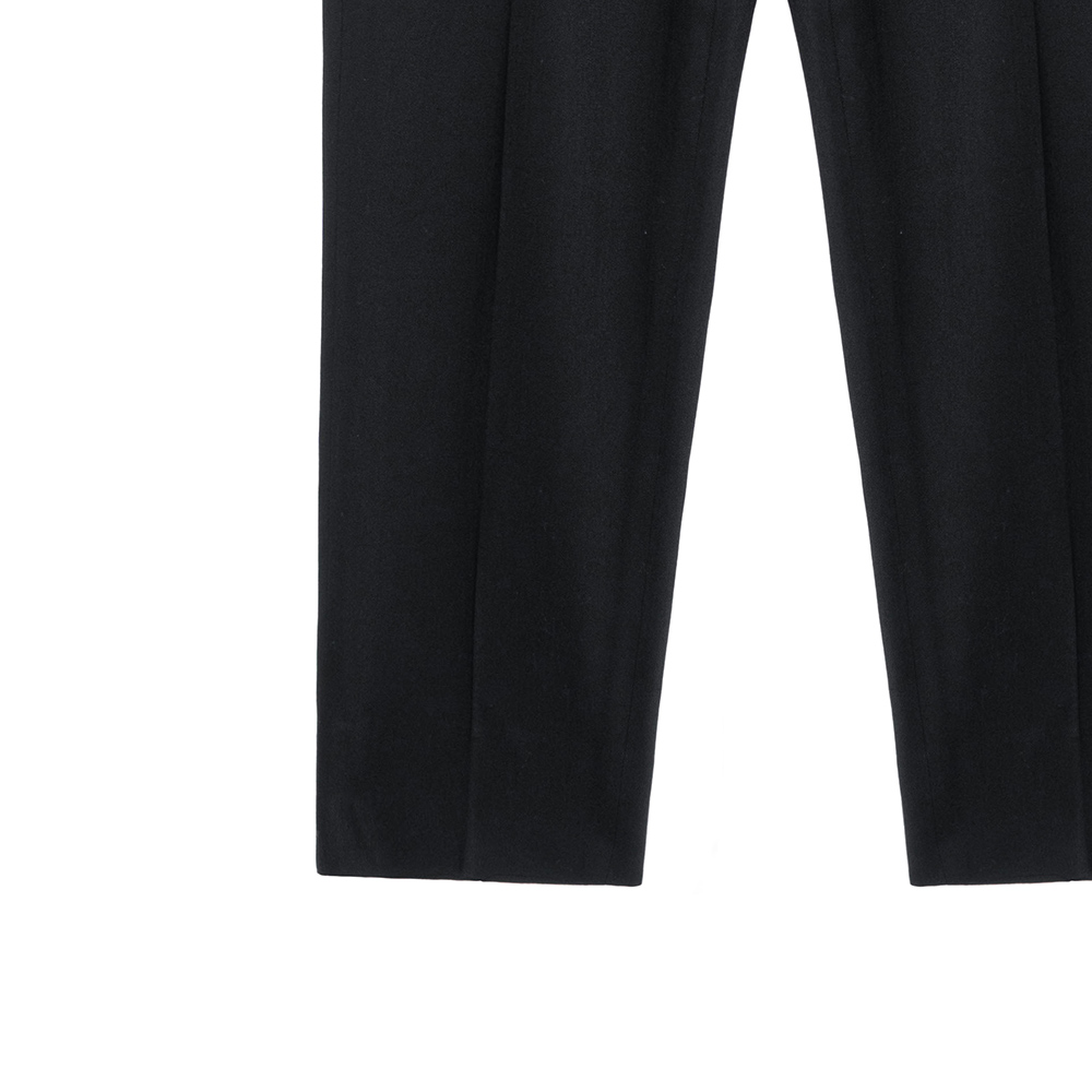 Sizing 버버리 솔리드 블랙 버튼 디테일 스트레이트 레그 캐주얼 팬츠. 80508891