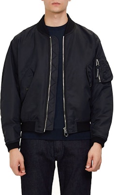 Burberry Solid Black Zipper Bomber Jacket 80010871 Shop Burberry Solid Black Zipper Bomber Jacket 80010871