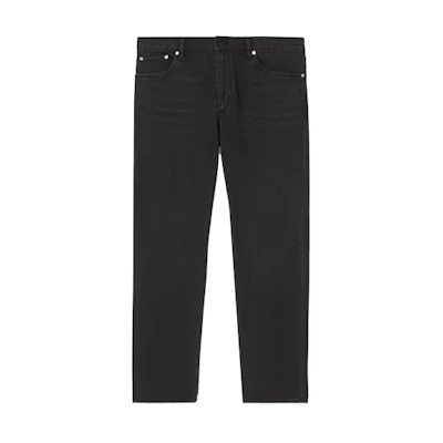 Burberry Solid Black Zipper Pocket Jeans 80194791