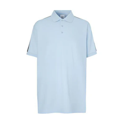 Burberry Solid Blue Short Sleeve Polo Shirt for Men 8029446