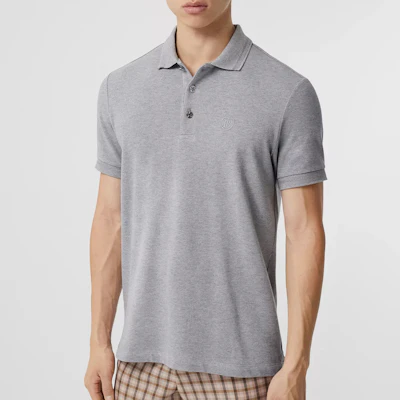 博柏利淺灰色釦飾設計Polo衫 80374361 Lookbook 博柏利淺灰色釦飾設計Polo衫 80374361