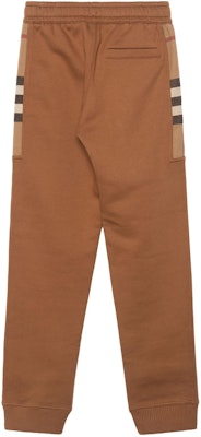 Burberry 深褐色格紋拼接棉混紡運動褲 80475191 Lookbook Burberry 深褐色格紋拼接棉混紡運動褲 80475191