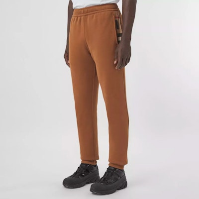 Burberry 深褐色格紋拼接棉混紡運動褲 80475191 Details for Burberry 深褐色格紋拼接棉混紡運動褲 80475191