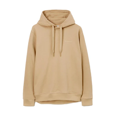 Burberry Solid Color Loose Fit Hoodie Long Sleeve Light Brown. 80727141