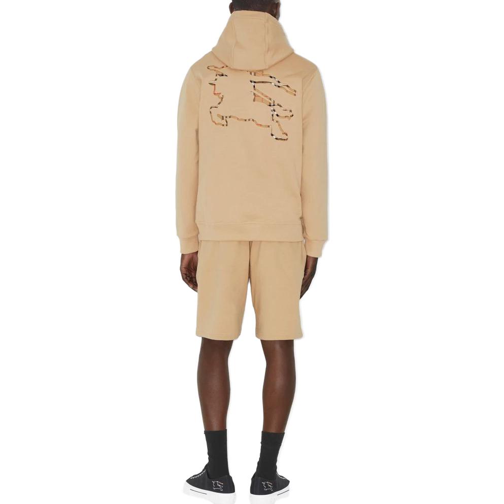 Shop Burberry 素色寬鬆版連帽長袖上衣 淺棕色。 80727141