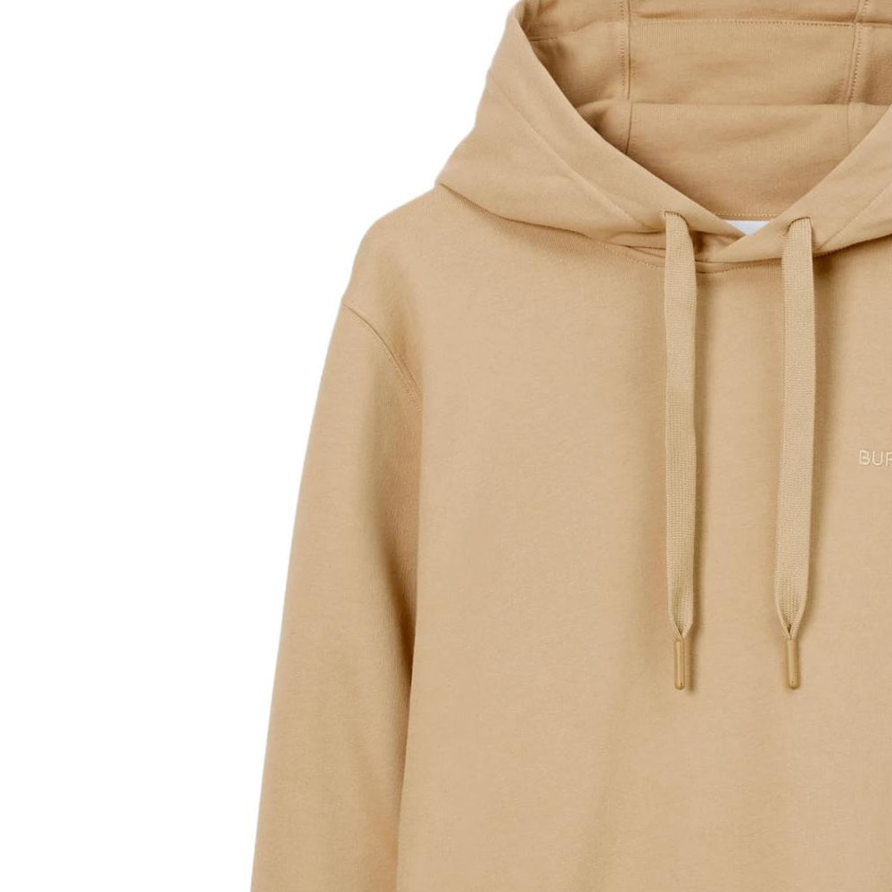 Sizing Burberry 素色寬鬆版連帽長袖上衣 淺棕色。 80727141