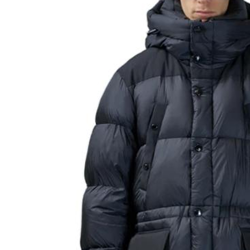 Purchase Chaqueta Acolchada con Capucha y Botones Burberry Color Sólido Negra Hombre. 80733061