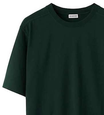 Burberry 男士綠色純色休閒短袖圓領T恤 80773231 Lookbook Burberry 男士綠色純色休閒短袖圓領T恤 80773231