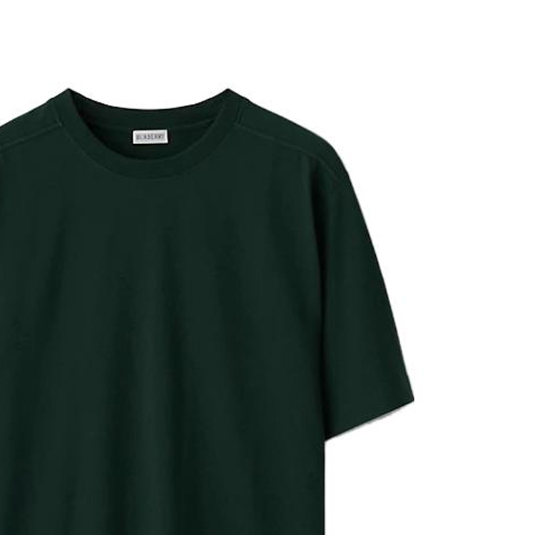 Shop Burberry Kaos Polos Casual Crewneck Lengan Pendek Pria Warna Hijau. 80773231