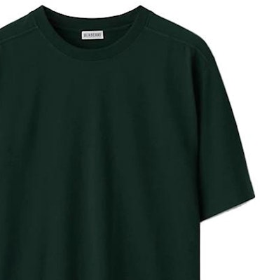 Burberry 男士綠色純色休閒短袖圓領T恤 80773231 Shop Burberry 男士綠色純色休閒短袖圓領T恤 80773231