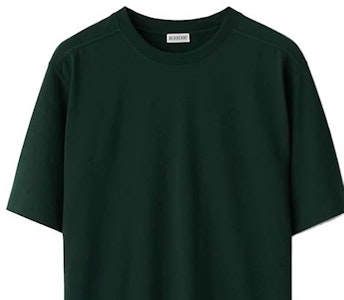 Burberry Kemeja-T Lelaki Leher Bulat Lengan Pendek Hijau Kasual Warna Solid. 80773231 Sizing Burberry Kemeja-T Lelaki Leher Bulat Lengan Pendek Hijau Kasual Warna Solid. 80773231