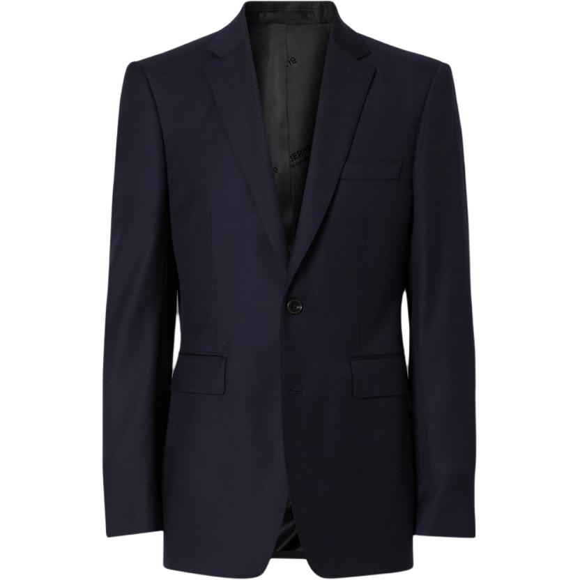 Burberry Solid Color Casual Loose Fit Button Suit - Blue 80138471